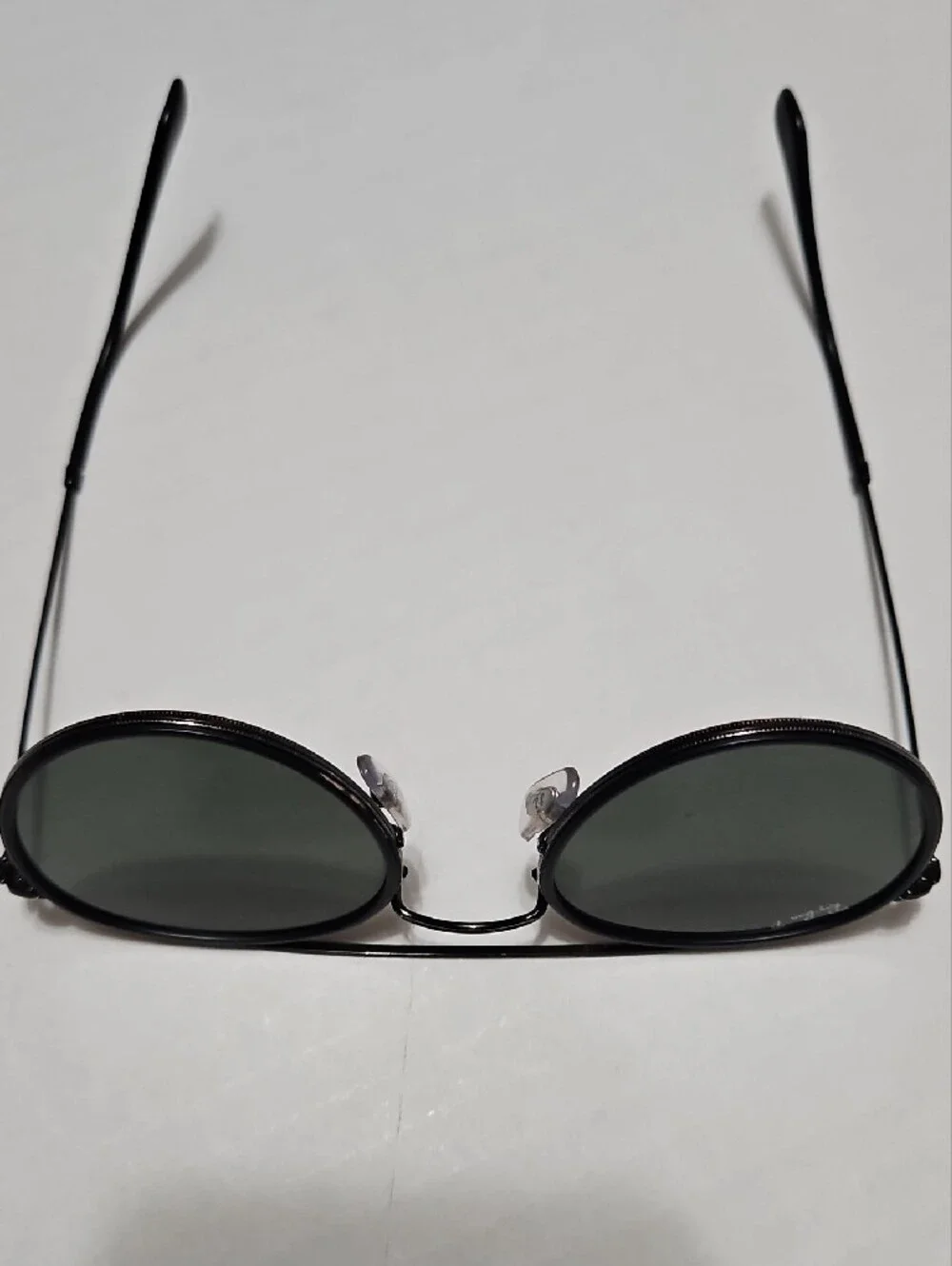 Ray-Ban RB3647 N 002/58 Black Round Frame Sunglasses with Green Lenses 51 22 145